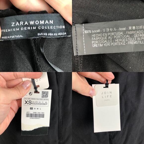 NWT Zara Bardot Off The Shoulder Short Frilled Minimalist Romper in Black XS - Picture 13 of 14